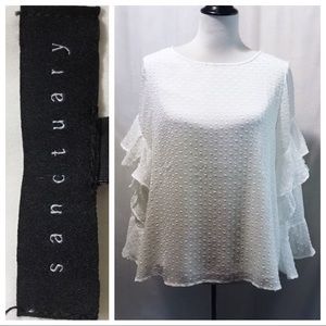 Like New ~ Sanctuary Flutter Sleeve Top - Size Med